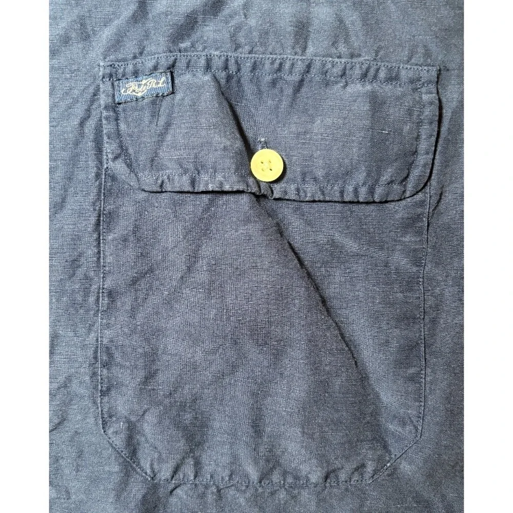Polo Ralph Lauren Double Pocket 100% Linen Button Down Shirt | Blue | XL